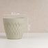 Conical White Carved Ceramic Planter - The Earth Store - Vase